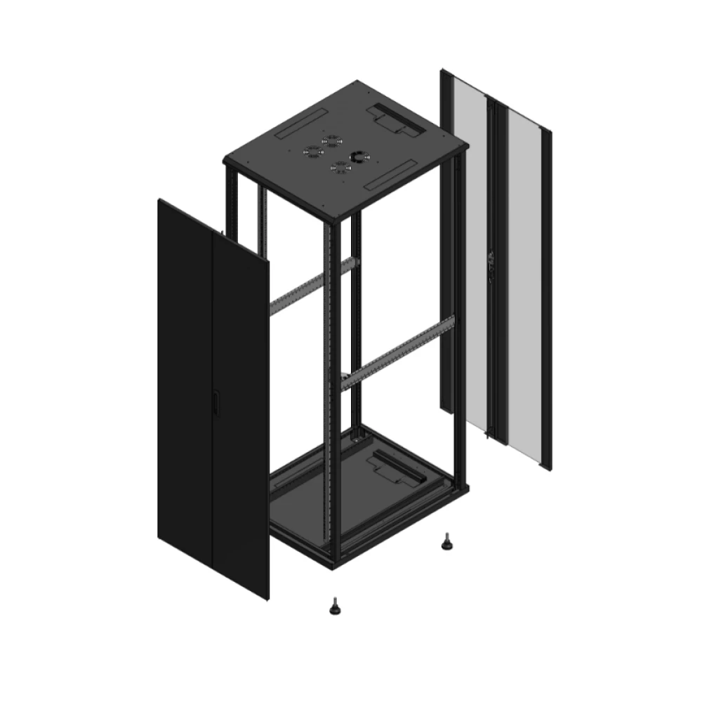 Gigamedia Vloer patchkast av dubbel tol ar dubbel ver ex 19" 47he 800x1000mm zwart 7047810ptdpvdex
