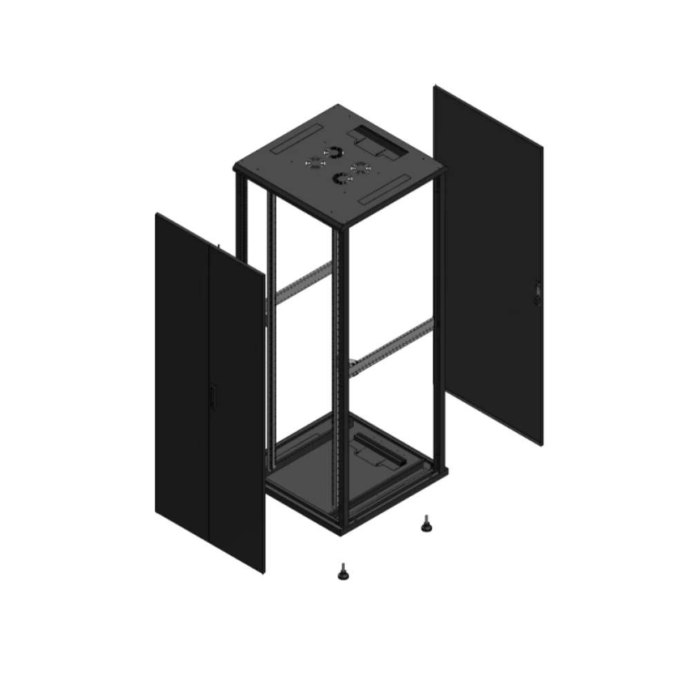 Gigamedia Vloer patchkast av dubbel tol ar enkel tol ex 19" 42he 800x800mm zwart 704288ptdptsex