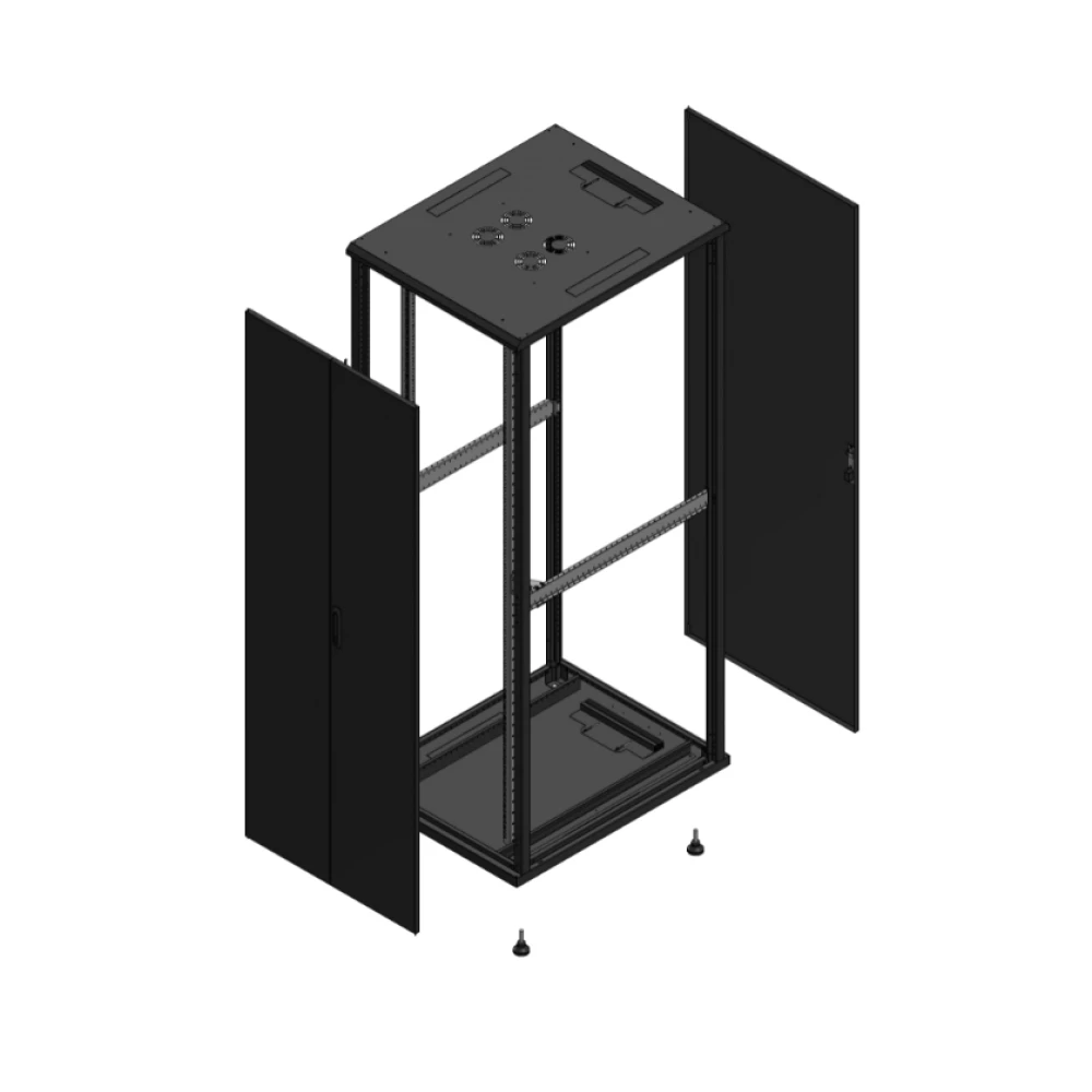 Gigamedia Vloer patchkast av dubbel tol ar enkel tol ex 19" 47he 800x1000mm zwart 7047810ptdptsex