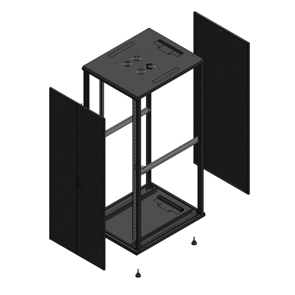 Gigamedia Vloer patchkast av dubbel tol par ex 19" 42he 800x1000mm zwart 7042810ptdparex