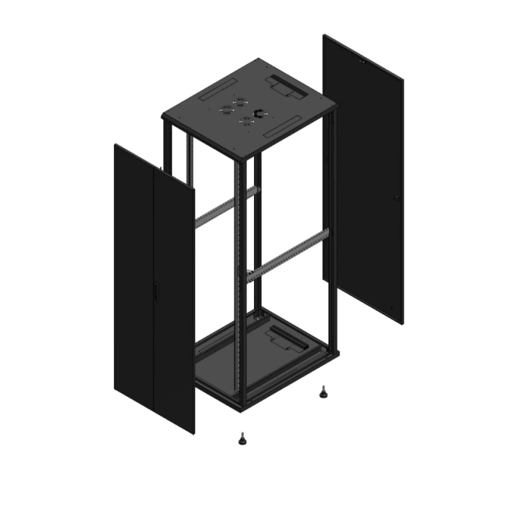 Gigamedia Vloer patchkast av dubbel tol par ex 19" 47he 800x1000mm zwart 7047810ptdparex