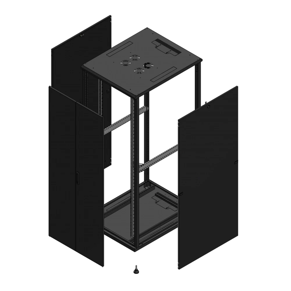 Gigamedia Vloer patchkast av dubbel tol SP 19" 42he 800x1000mm zwart 7042810PTDSP