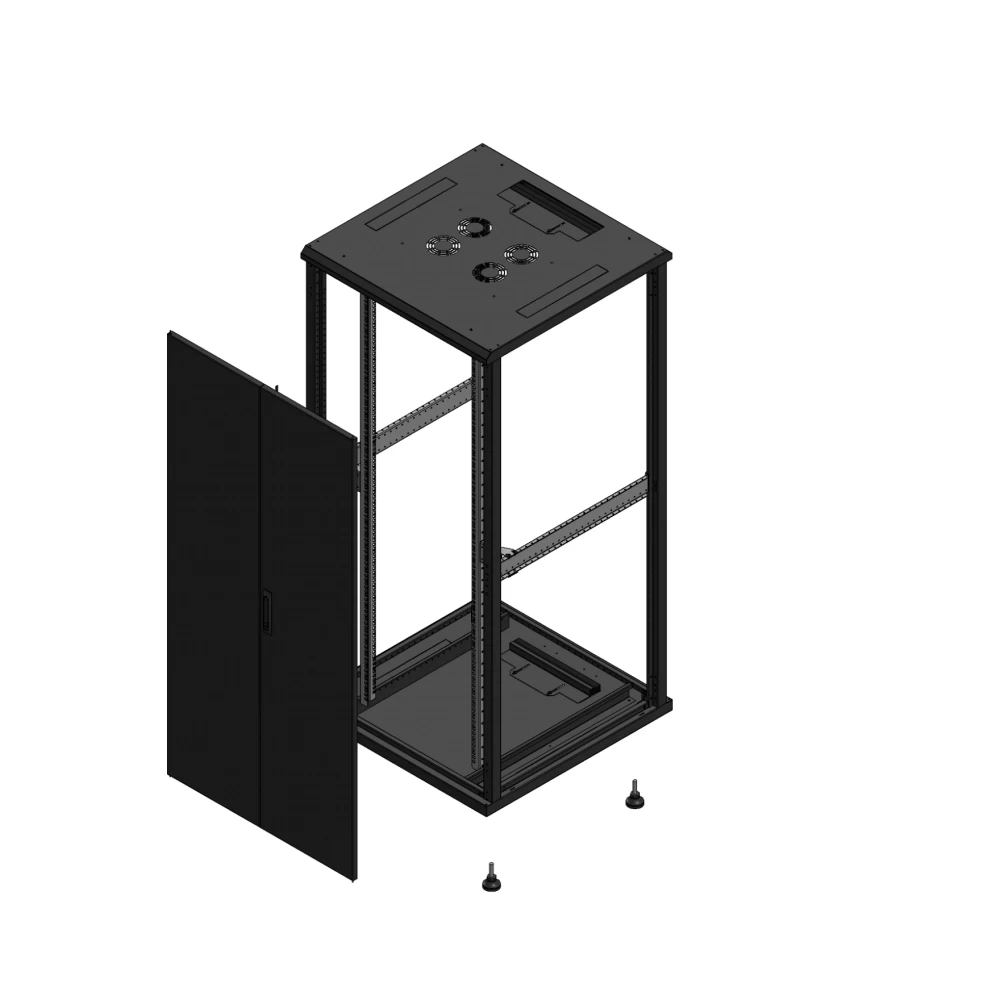 Gigamedia Vloer patchkast av dubbel tol SP ex 19" 36he 800x800mm zwart 703688ptdspex