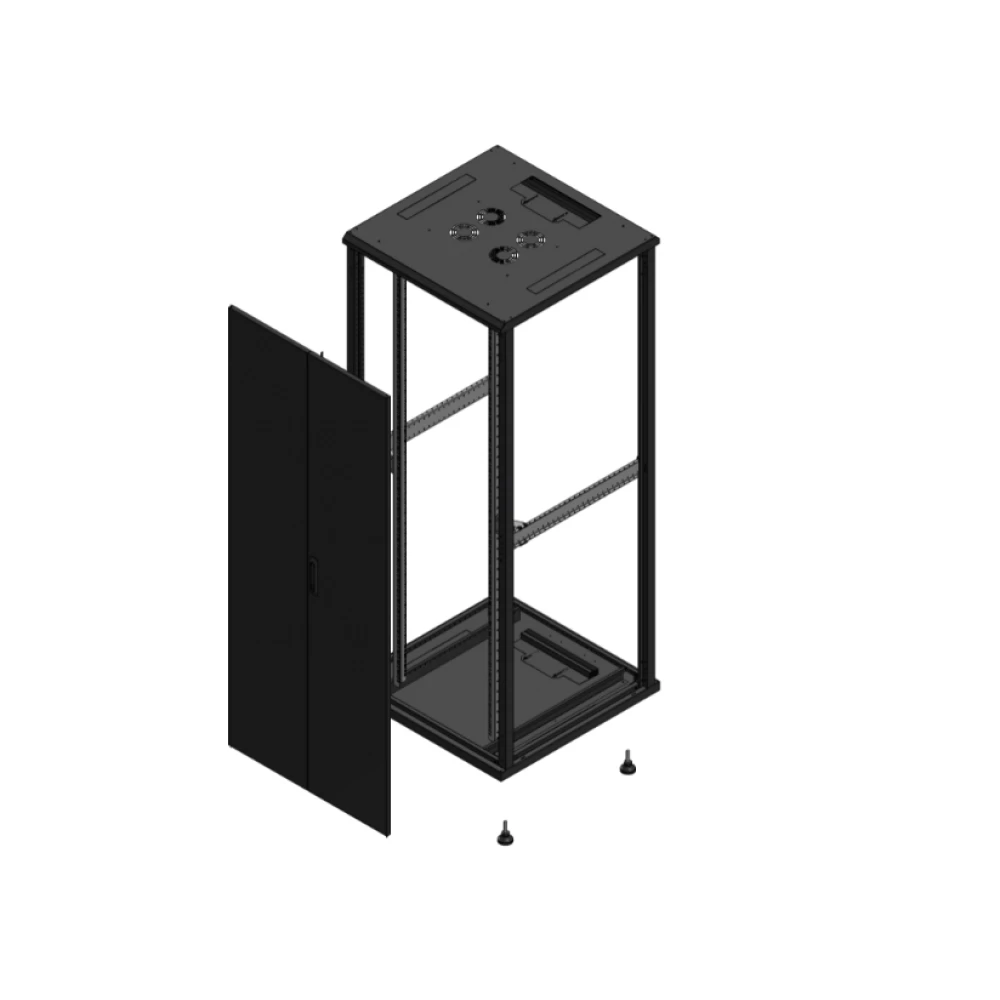 Gigamedia Vloer patchkast av dubbel tol SP ex 19" 42he 800x800mm zwart 704288ptdspex
