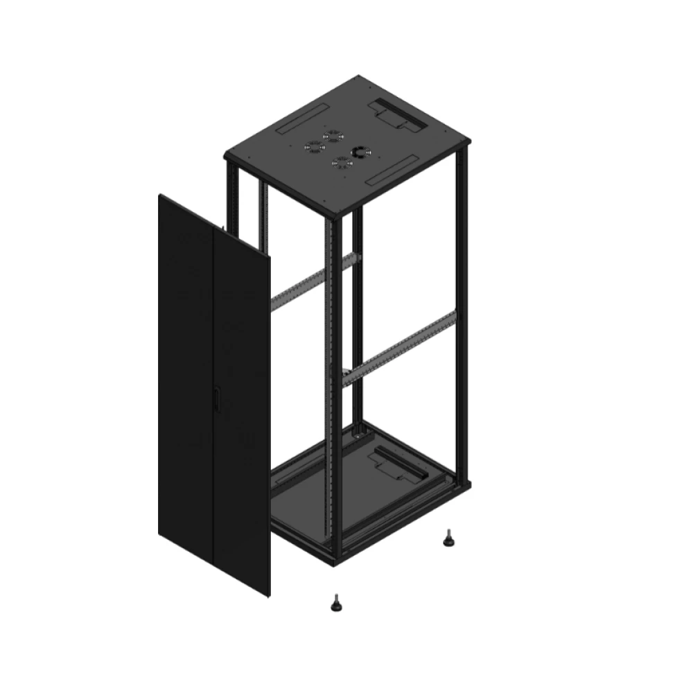 Gigamedia Vloer patchkast av dubbel tol SP ex 19" 47he 800x1000mm zwart 7047810ptdspex