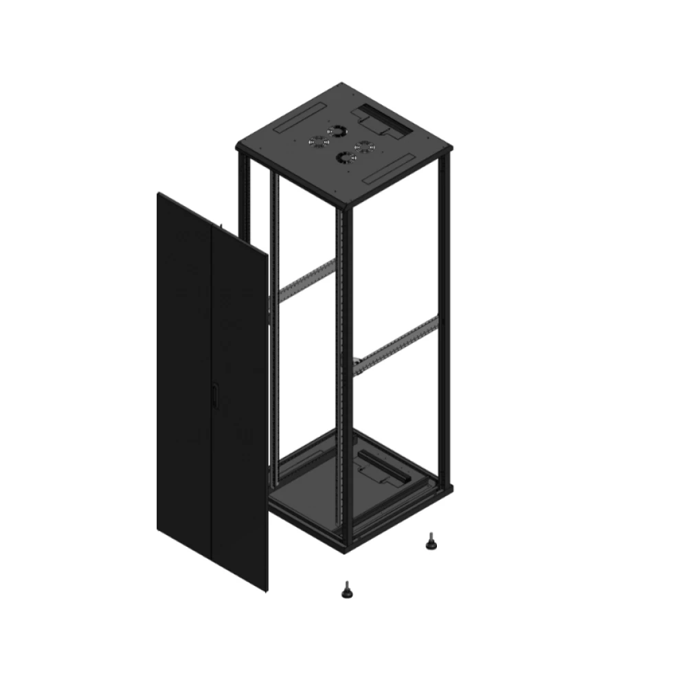 Gigamedia Vloer patchkast av dubbel tol SP ex 19" 47he 800x800mm zwart 704788ptdspex