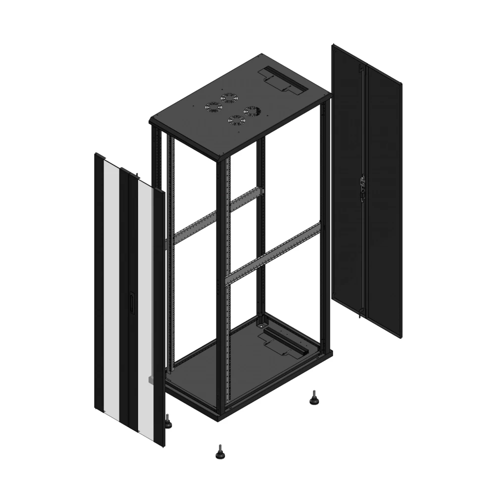 Gigamedia Vloer patchkast av dubbel ver ar dubbel tol ex 19" 42he 600x1000mm zwart 7042610pvdptdex
