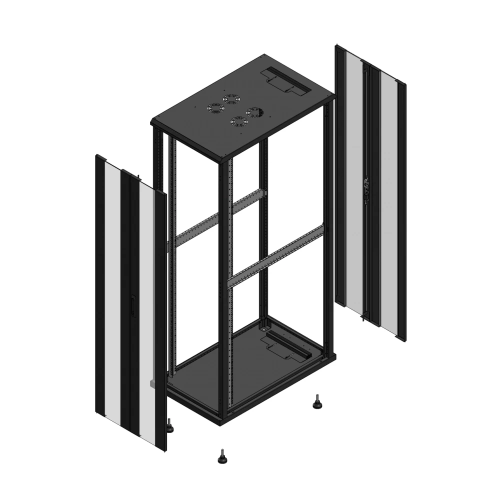 Gigamedia Vloer patchkast av dubbel ver ar dubbel ver ex 19" 42he 600x1000mm zwart 7042610pvdpvdex