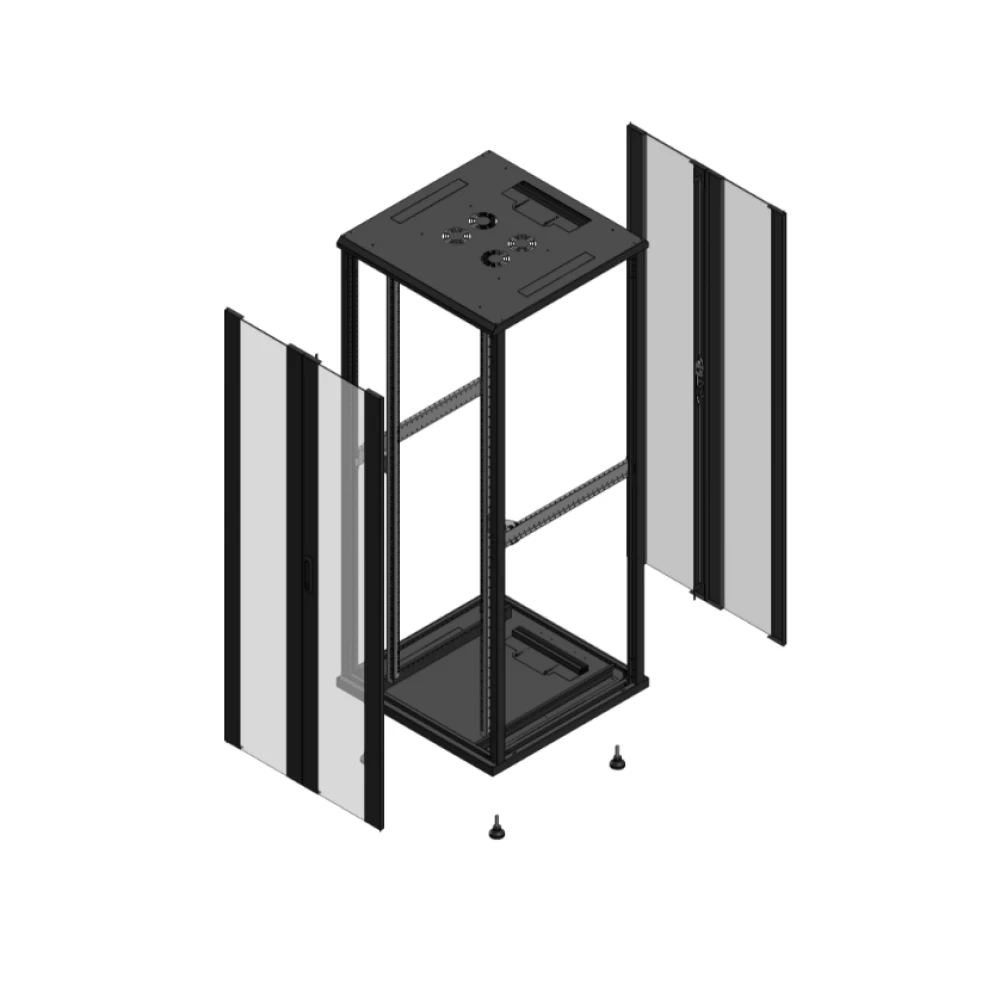 Gigamedia Vloer patchkast av dubbel ver ar dubbel ver ex 19" 42he 800x800mm zwart 704288pvdpvdex