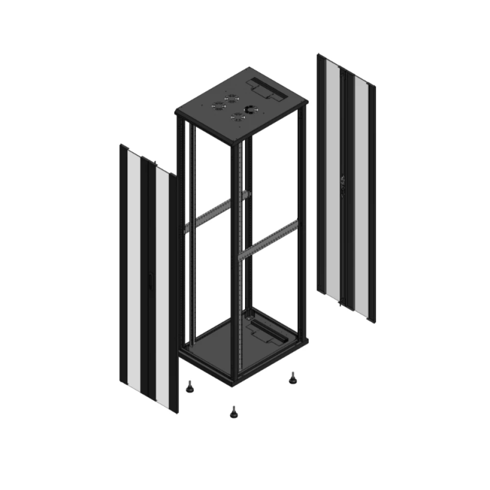 Gigamedia Vloer patchkast av dubbel ver ar dubbel ver ex 19" 47he 600x800mm zwart 704768pvdpvdex