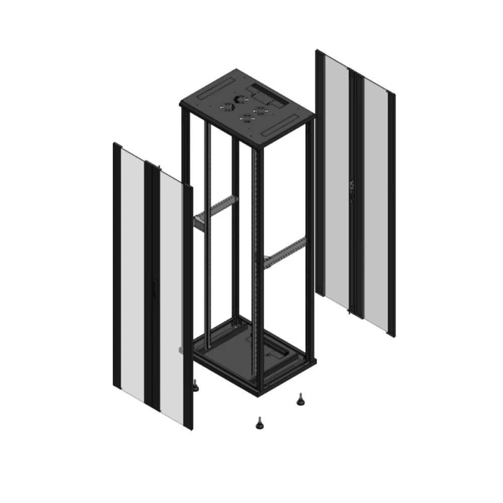 Gigamedia Vloer patchkast av dubbel ver ar dubbel ver ex 19" 47he 800x600mm zwart 704786pvdpvdex
