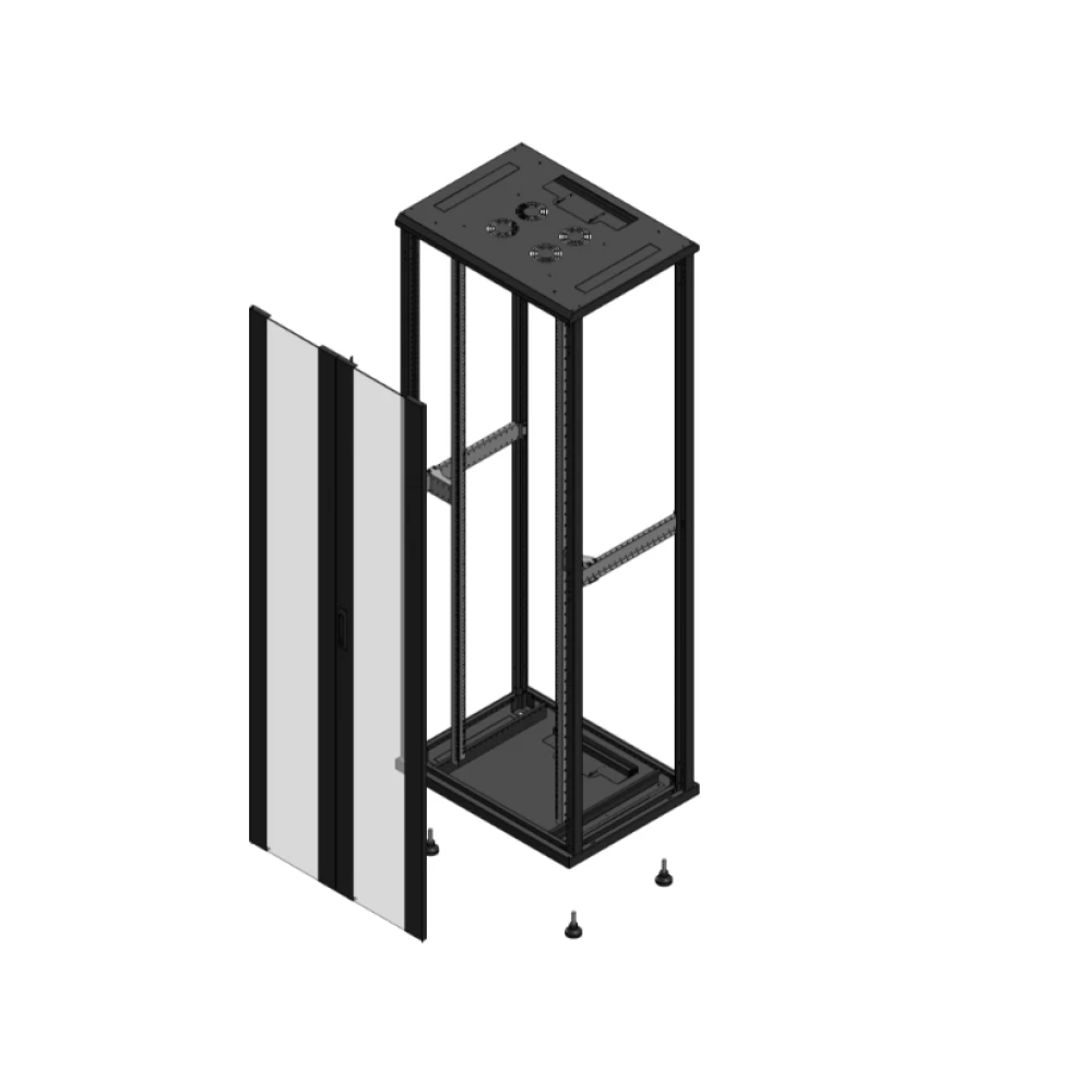 Gigamedia Vloer patchkast av dubbel ver SP ex 19" 47he 800x600mm zwart 704786pvdspex