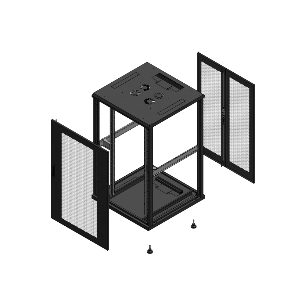 Gigamedia Vloer patchkast av enkel per ar dubbel per ex 19" 26he 800x800mm zwart 702688ppsppdex