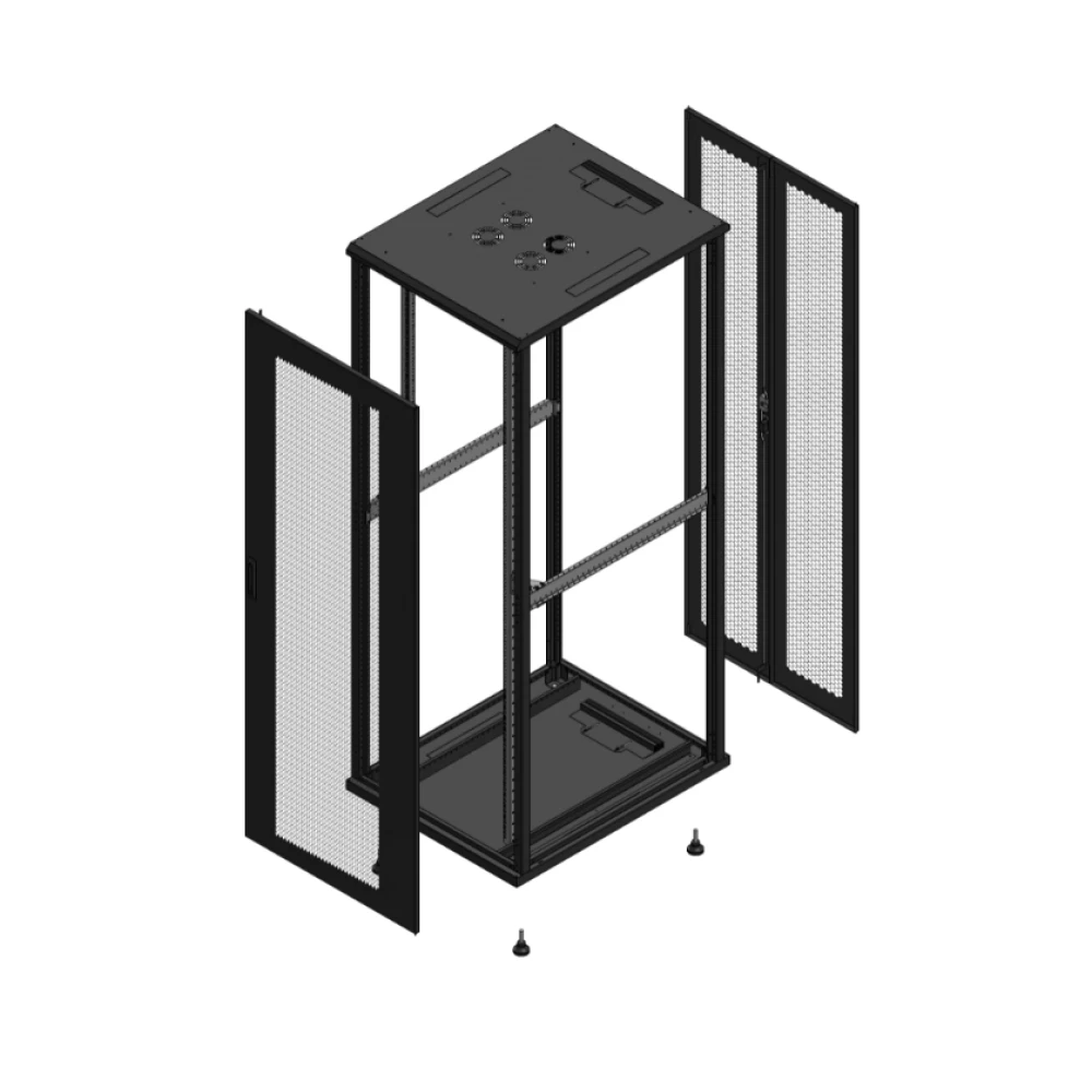 Gigamedia Vloer patchkast av enkel per ar dubbel per ex 19" 47he 800x1000mm zwart 7047810ppsppdex