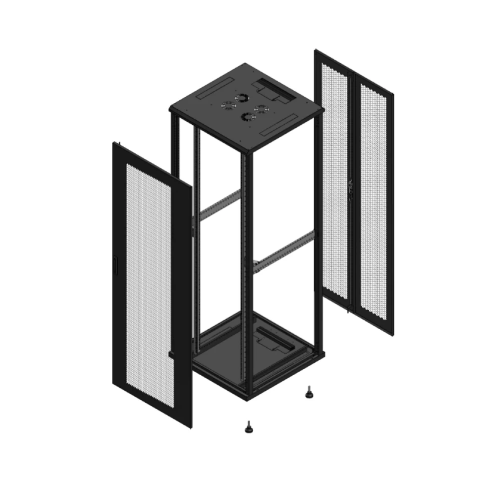 Gigamedia Vloer patchkast av enkel per ar dubbel per ex 19" 47he 800x800mm zwart 704788ppsppdex