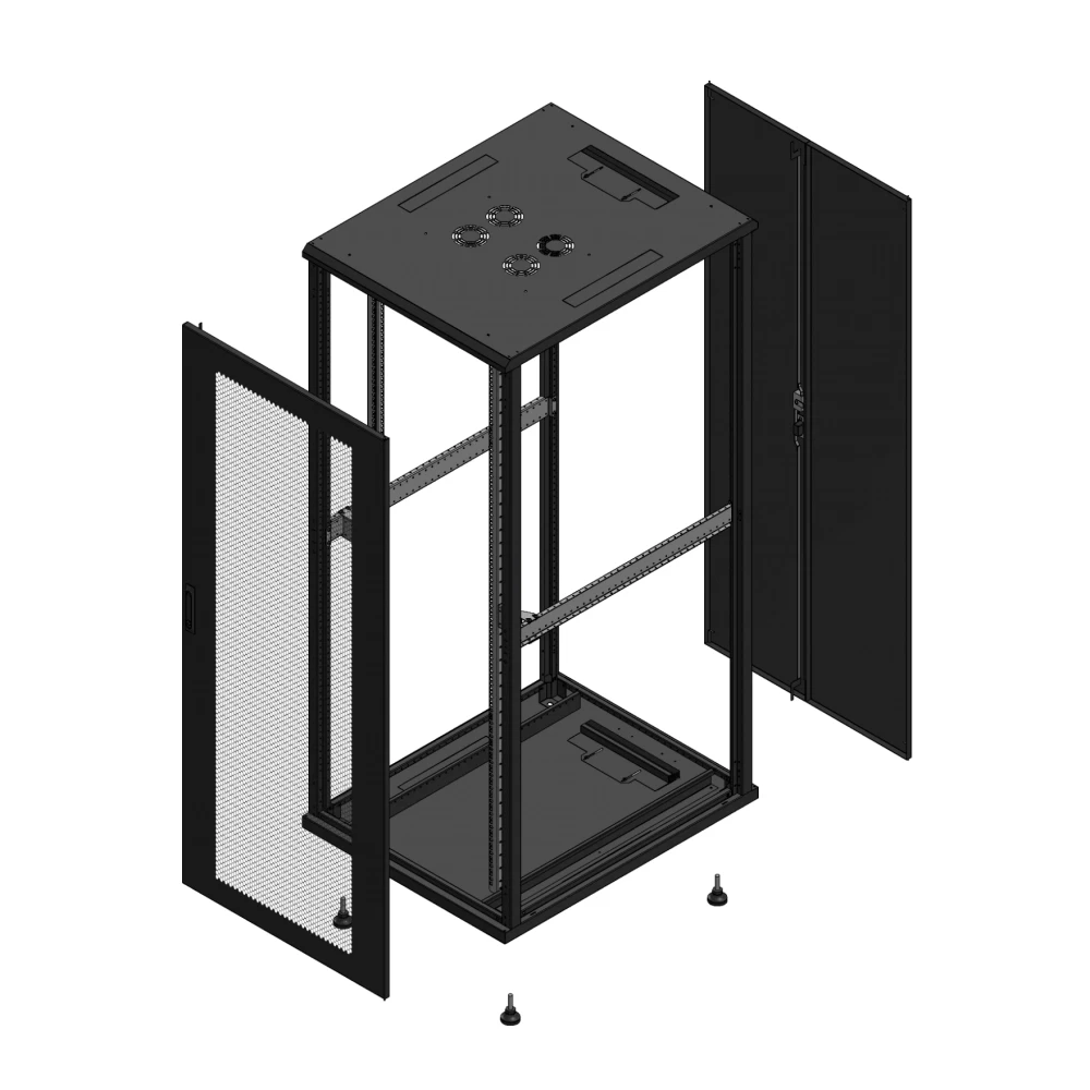 Gigamedia Vloer patchkast av enkel per ar dubbel tol ex 19" 42he 800x1000mm zwart 7042810ppsptdex