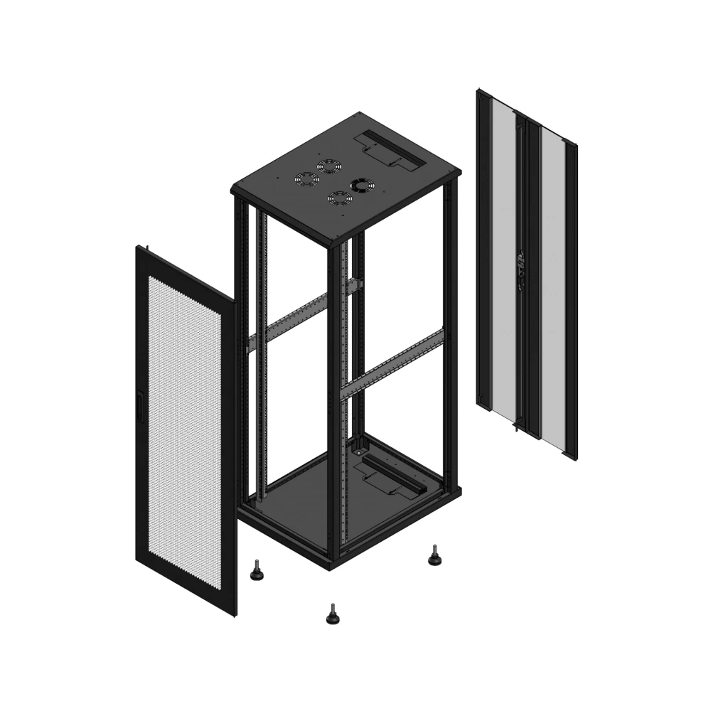 Gigamedia Vloer patchkast av enkel per ar dubbel ver ex 19" 36he 600x800mm zwart 703668ppspvdex