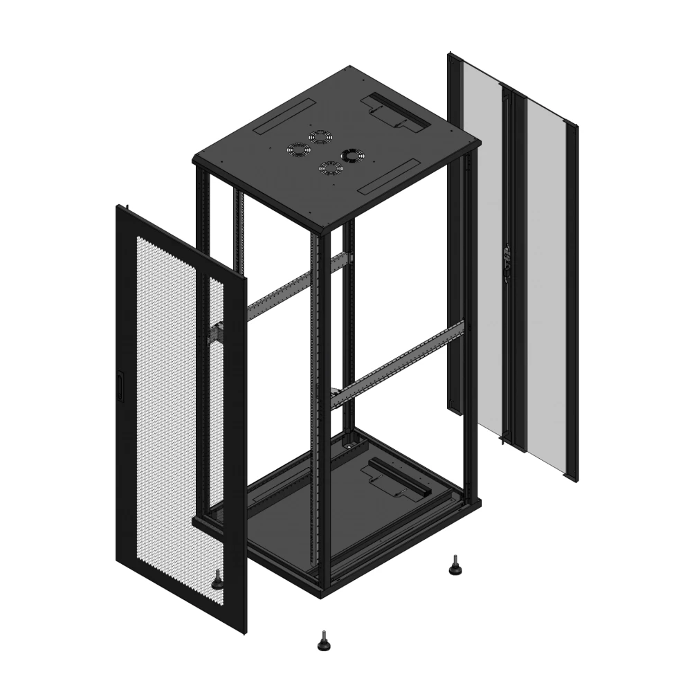 Gigamedia Vloer patchkast av enkel per ar dubbel ver ex 19" 42he 800x1000mm zwart 7042810ppspvdex