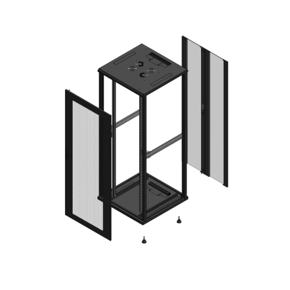 Gigamedia Vloer patchkast av enkel per ar dubbel ver ex 19" 42he 800x800mm zwart 704288ppspvdex
