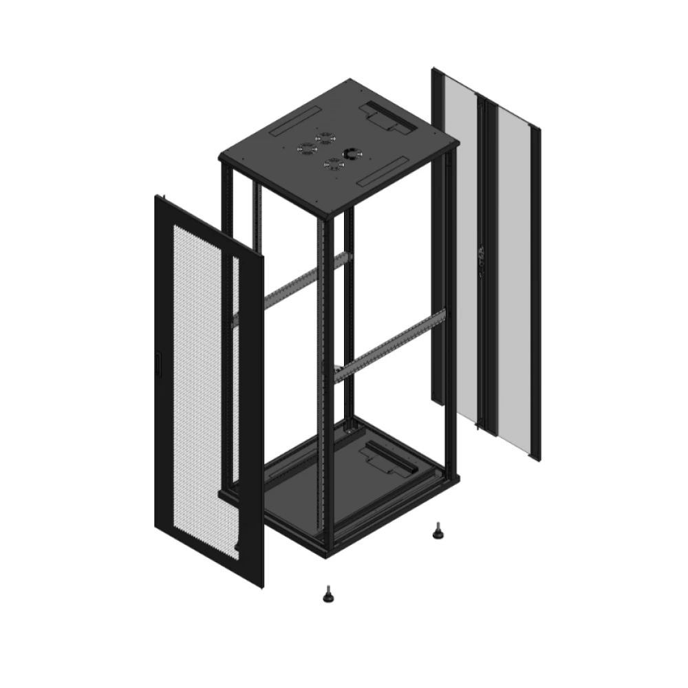 Gigamedia Vloer patchkast av enkel per ar dubbel ver ex 19" 47he 800x1000mm zwart 7047810ppspvdex