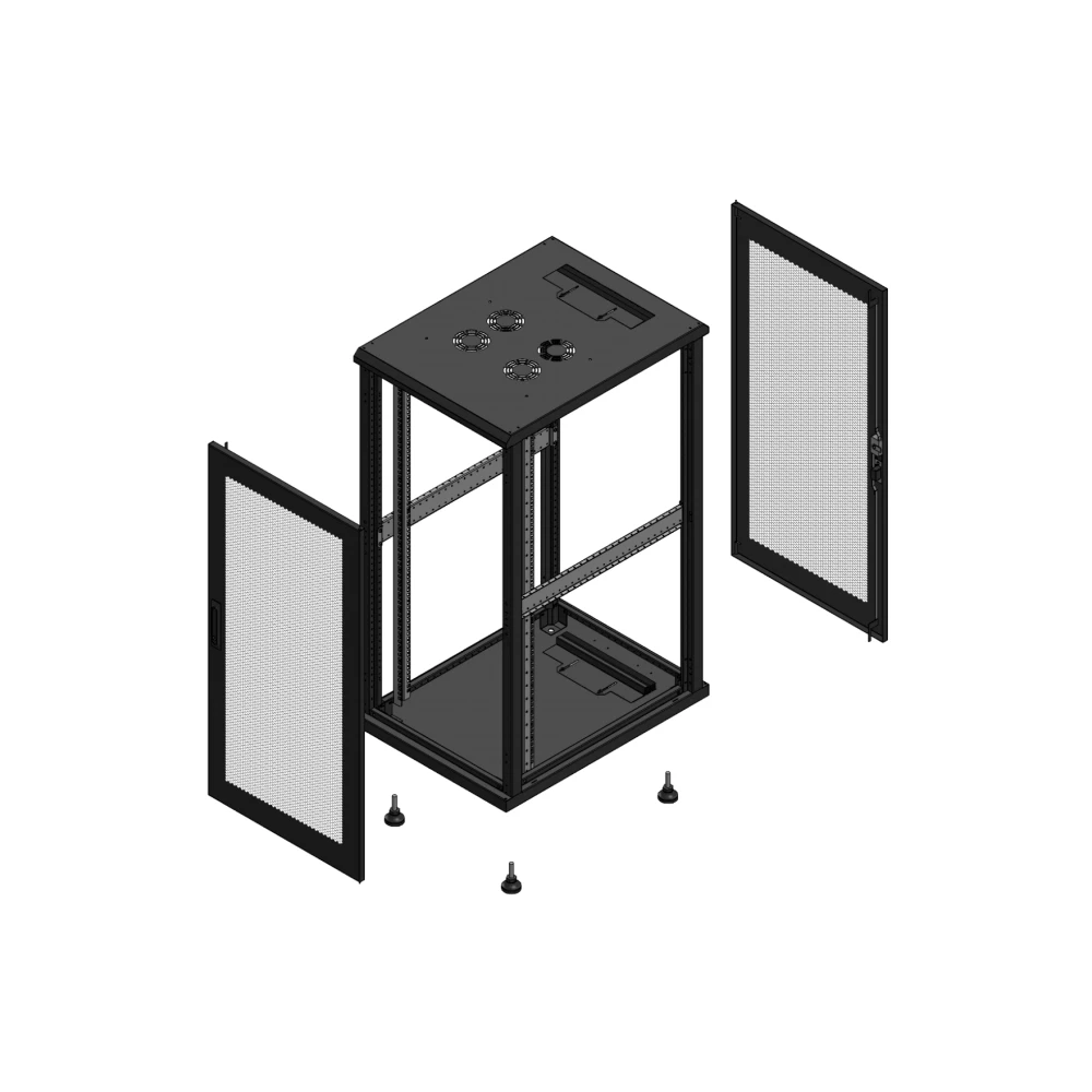 Gigamedia Vloer patchkast av enkel per ar enkel per ex 19" 26he 600x800mm zwart 702668ppsppsex