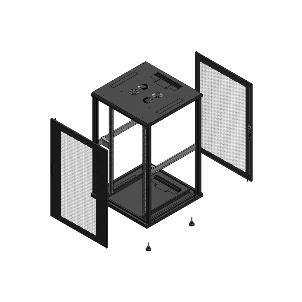 Gigamedia Vloer patchkast av enkel per ar enkel per ex 19" 26he 800x800mm zwart 702688ppsppsex