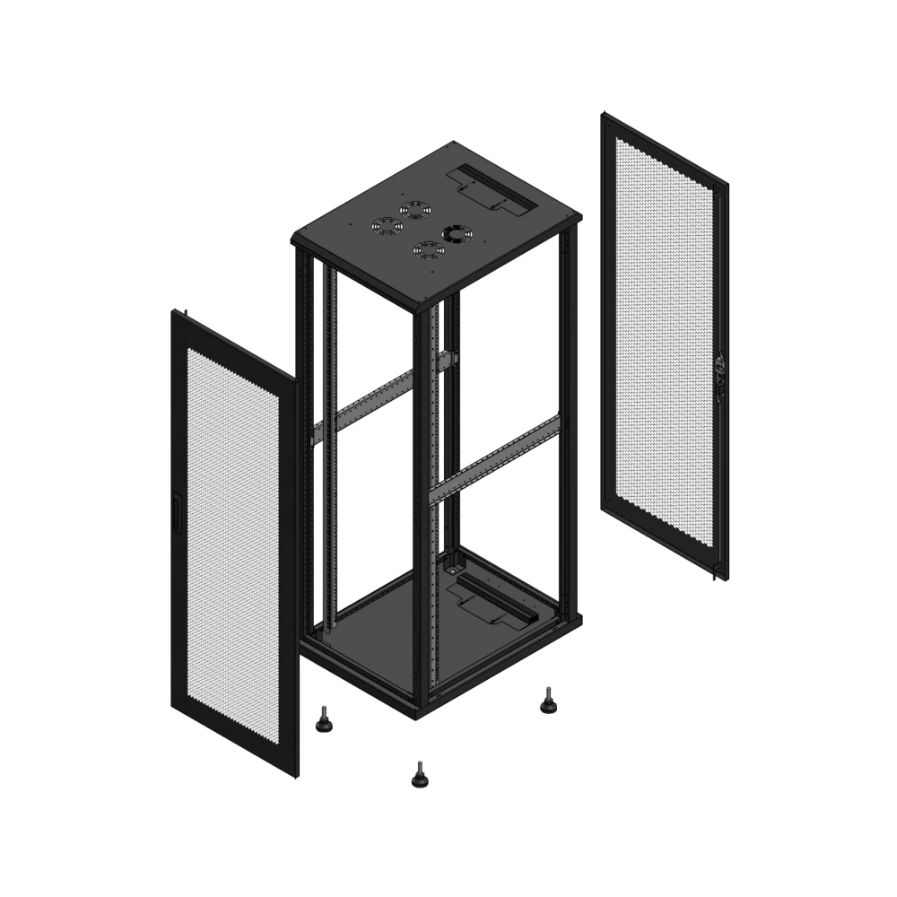 Gigamedia Vloer patchkast av enkel per ar enkel per ex 19" 36he 600x800mm zwart 703668ppsppsex