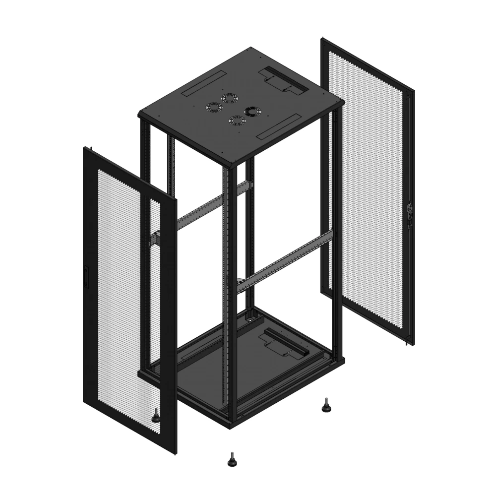 Gigamedia Vloer patchkast av enkel per ar enkel per ex 19" 42he 800x1000mm zwart 7042810ppsppsex