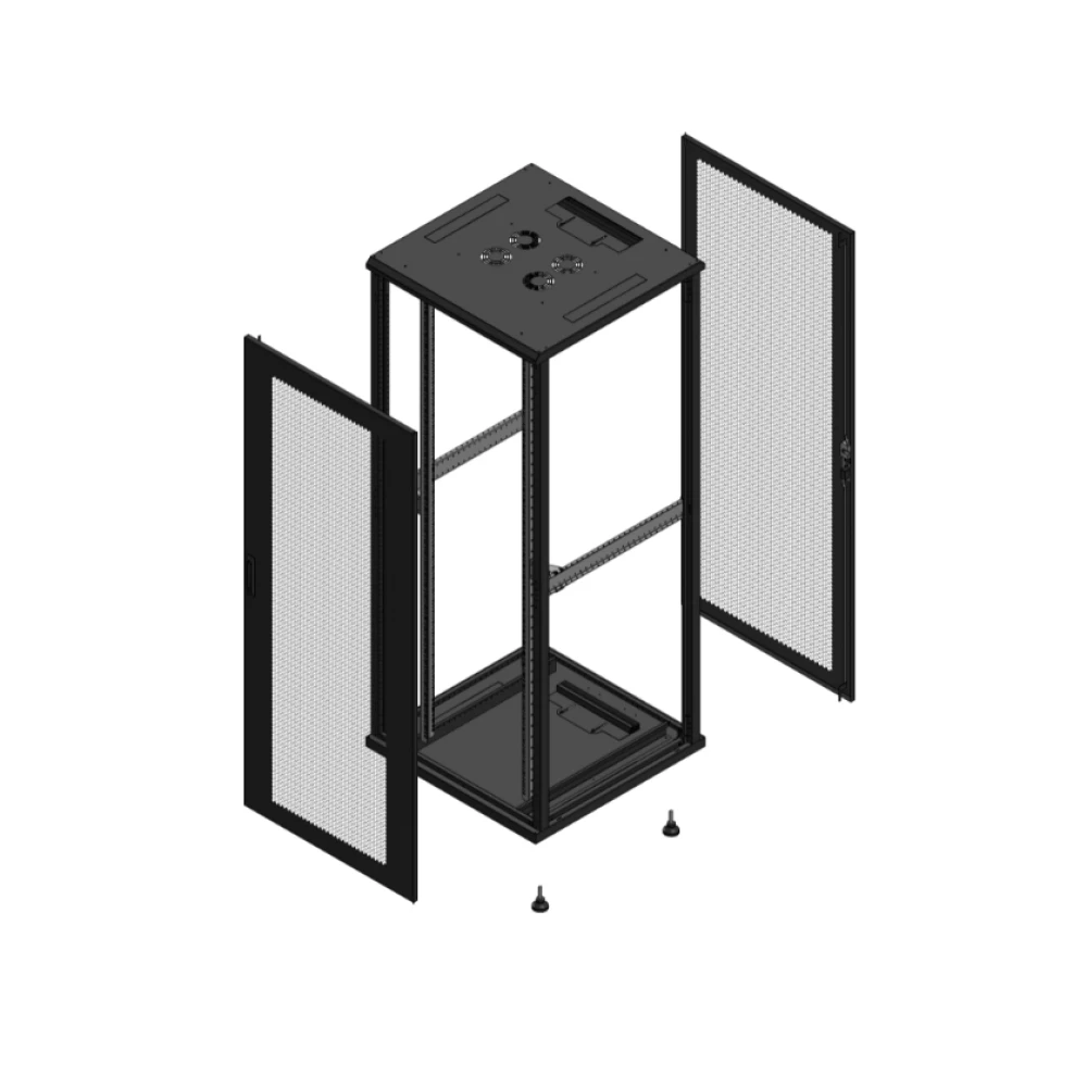 Gigamedia Vloer patchkast av enkel per ar enkel per ex 19" 42he 800x800mm zwart 704288ppsppsex