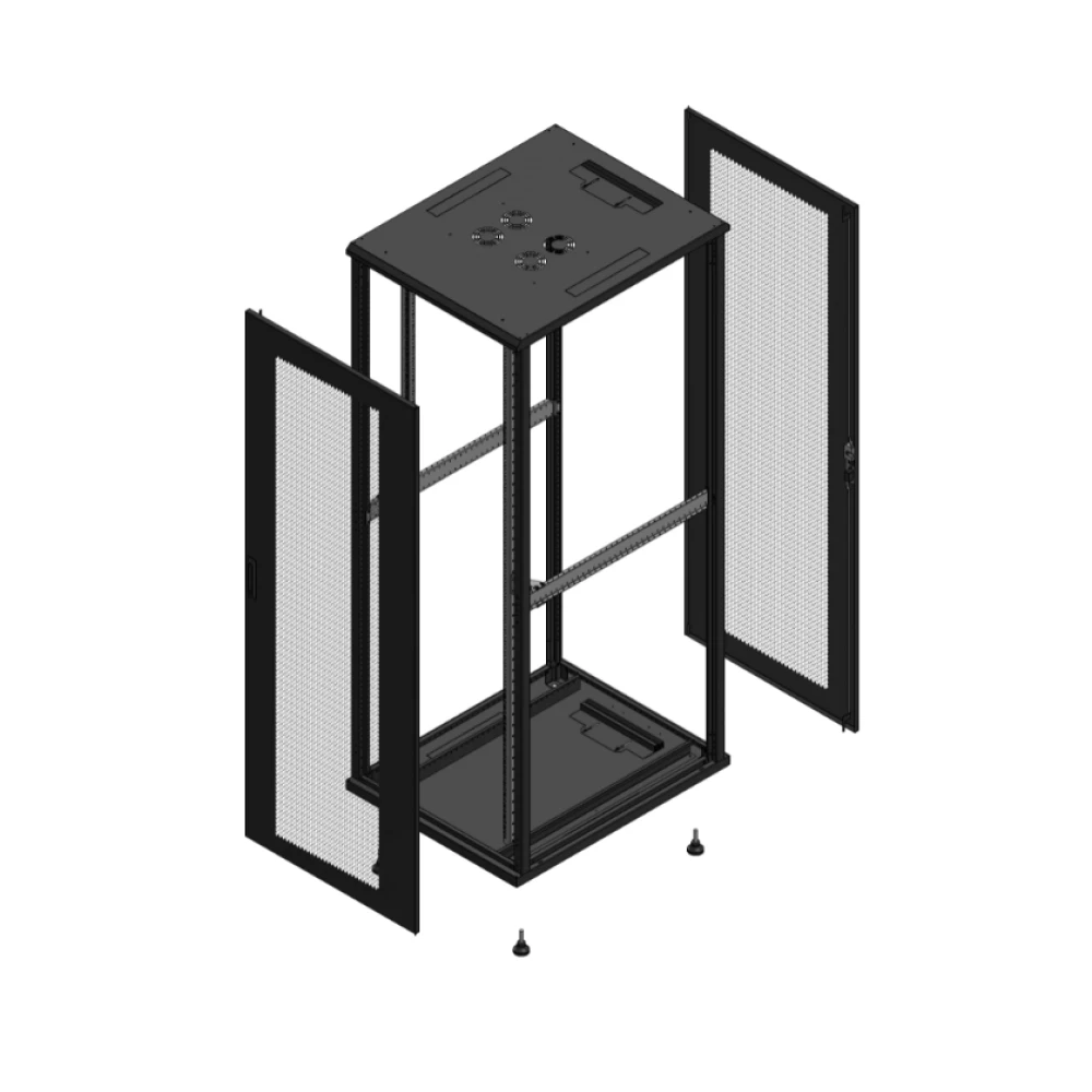 Gigamedia Vloer patchkast av enkel per ar enkel per ex 19" 47he 800x1000mm zwart 7047810ppsppsex