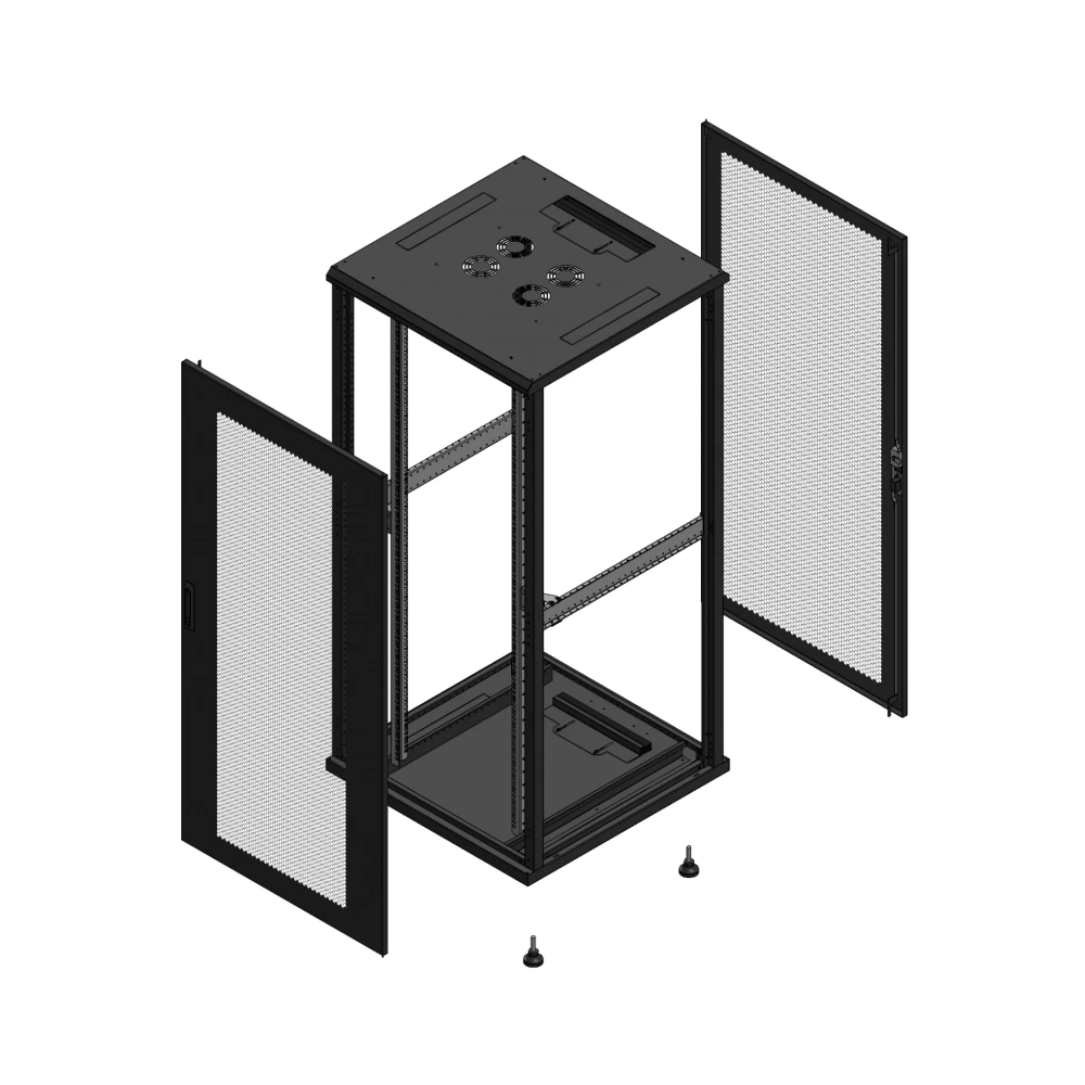 Gigamedia Vloer patchkast av enkel per ar enkel per ex noi 19" 36he 800x800mm zwart 703688ppsppsex