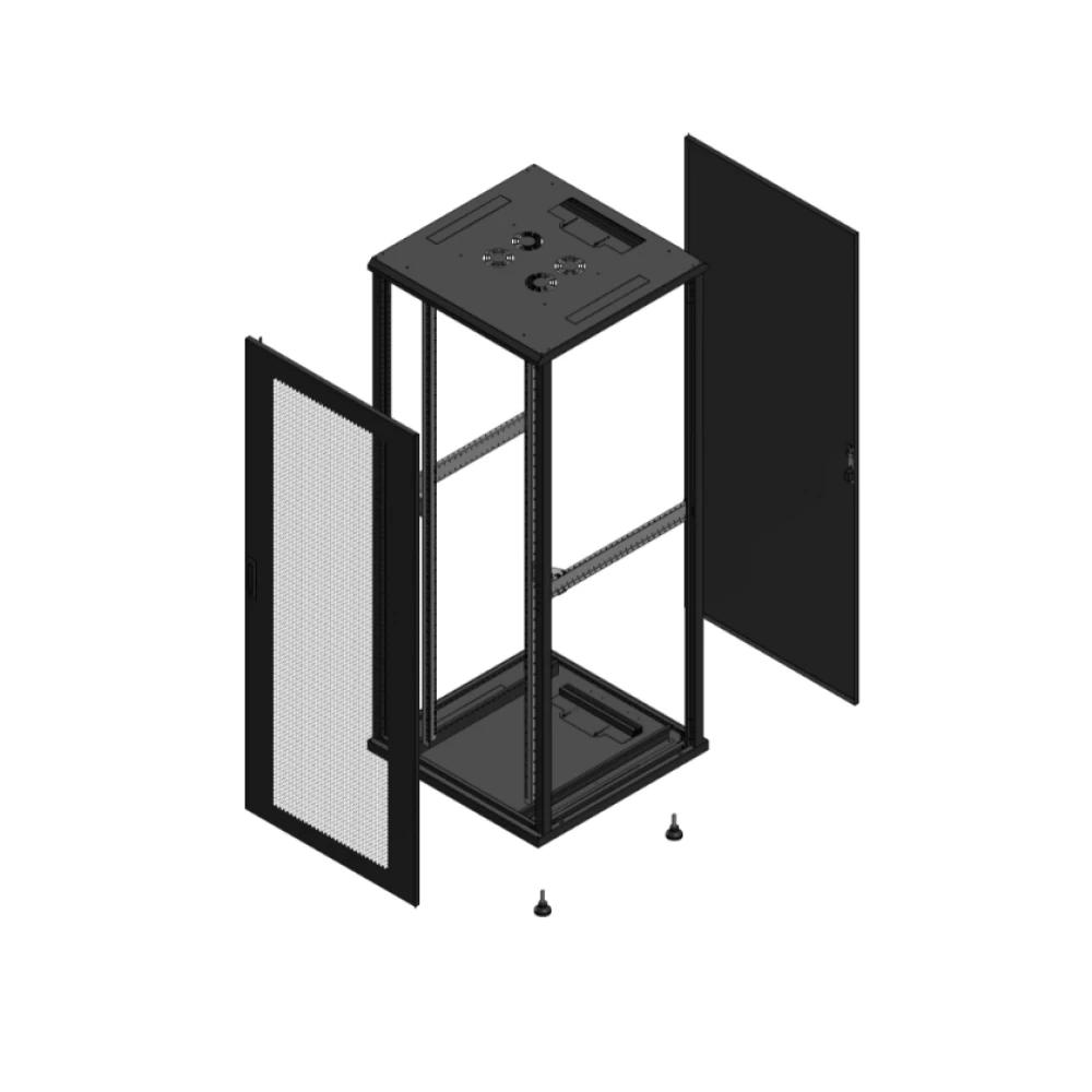 Gigamedia Vloer patchkast av enkel per ar enkel tol ex 19" 42he 800x800mm zwart 704288ppsptsex