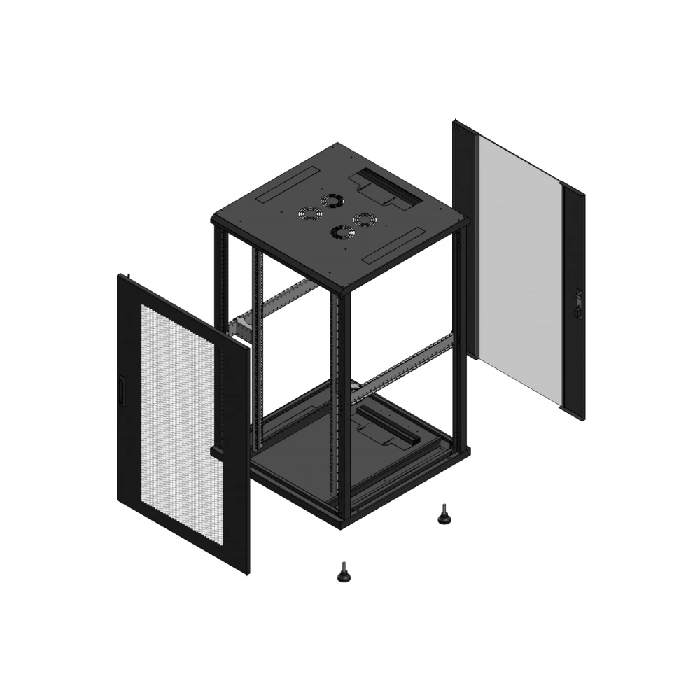 Gigamedia Vloer patchkast av enkel per ar enkel ver ex 19" 26he 800x800mm zwart 702688ppspvsex