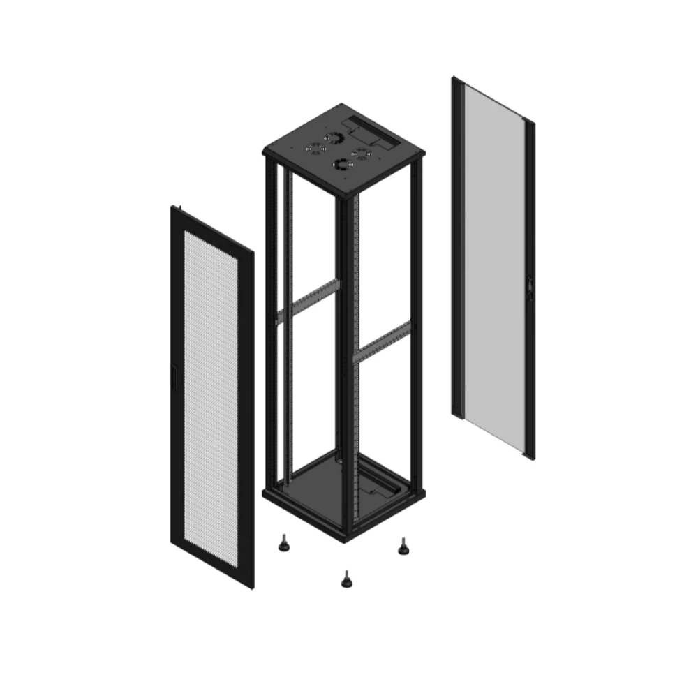 Gigamedia Vloer patchkast av enkel per ar enkel ver ex 19" 47he 600x600mm zwart 704766ppspvsex