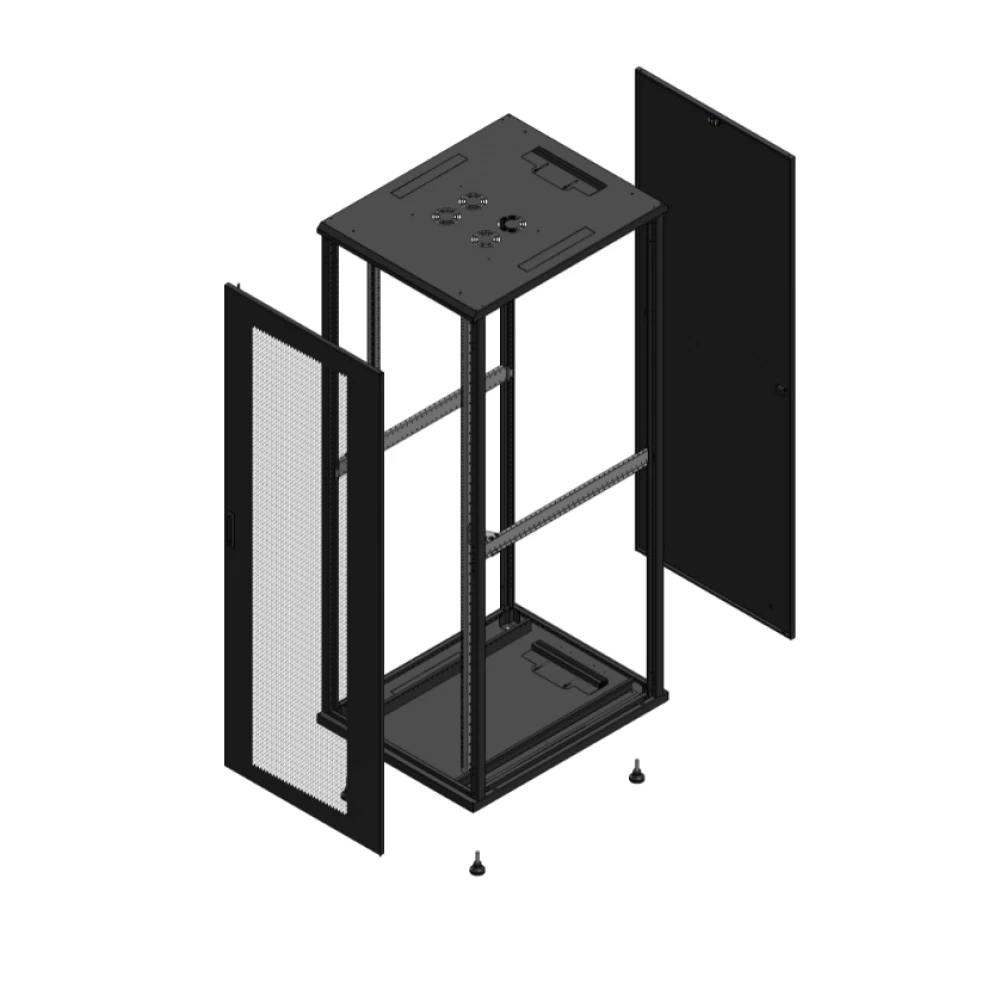 Gigamedia Vloer patchkast av enkel per par ex 19" 47he 800x1000mm zwart 7047810ppsparex