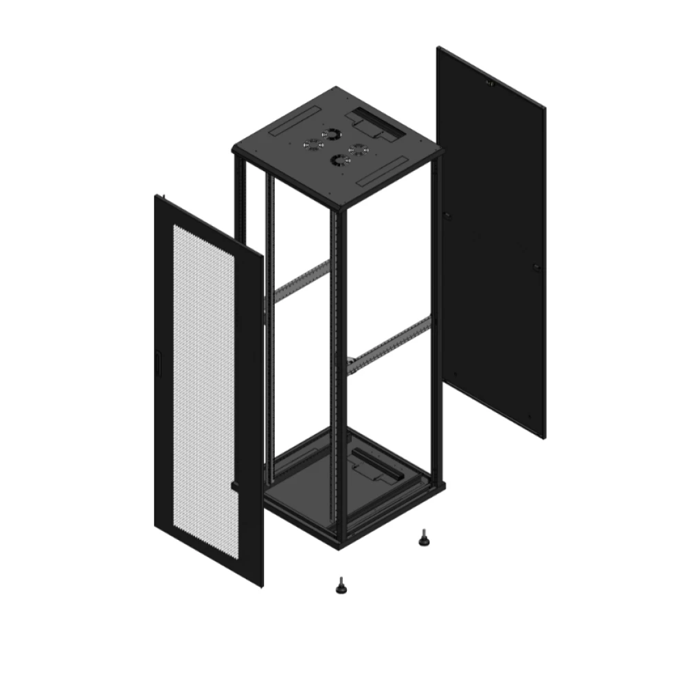 Gigamedia Vloer patchkast av enkel per par ex 19" 47he 800x800mm zwart 704788ppsparex