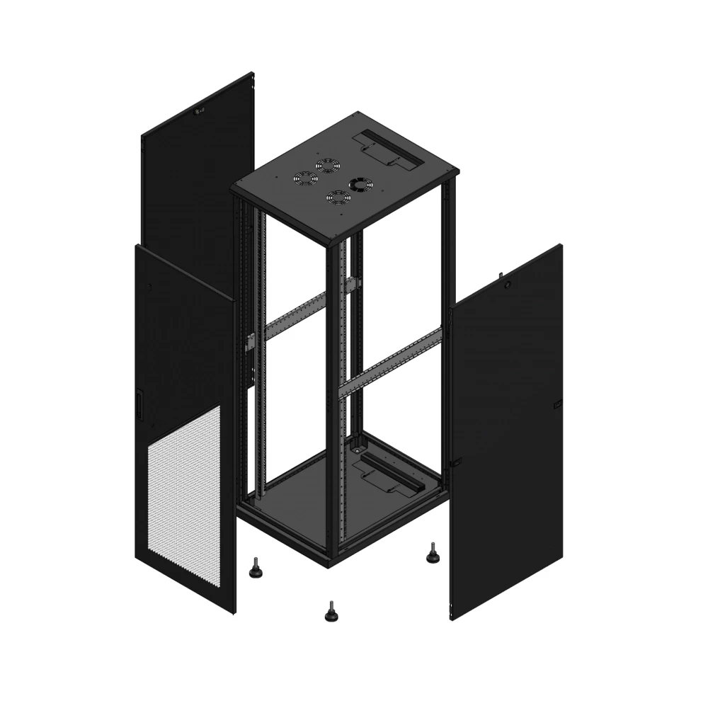 Gigamedia Vloer patchkast av enkel per SP 19" 36he 600x800mm zwart 703668PPSSP