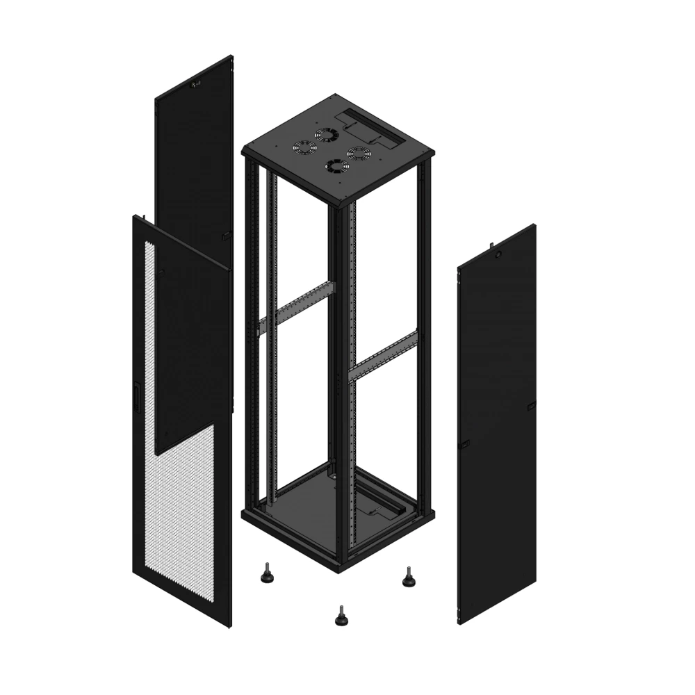Gigamedia Vloer patchkast av enkel per SP 19" 42he 600x600mm zwart 704266PPSSP