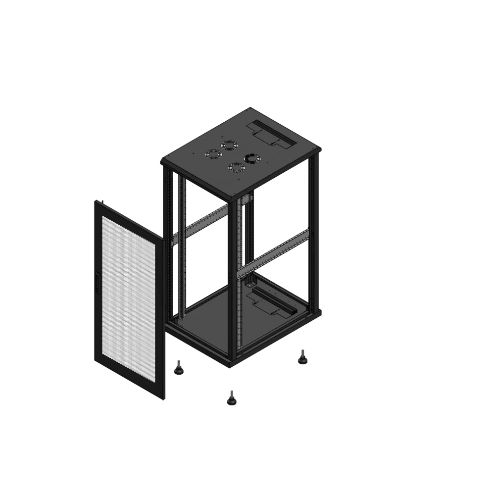 Gigamedia Vloer patchkast av enkel per SP ex 19" 26he 600x800mm zwart 702668ppsspex