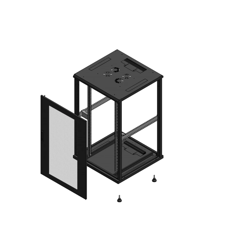 Gigamedia Vloer patchkast av enkel per SP ex 19" 26he 800x800mm zwart 702688ppsspex