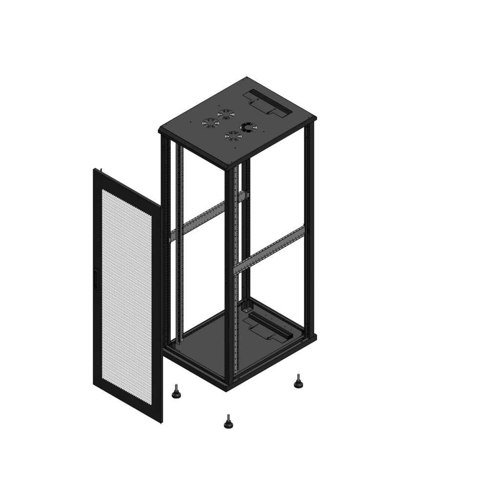 Gigamedia Vloer patchkast av enkel per SP ex 19" 36he 600x800mm zwart 703668ppsspex