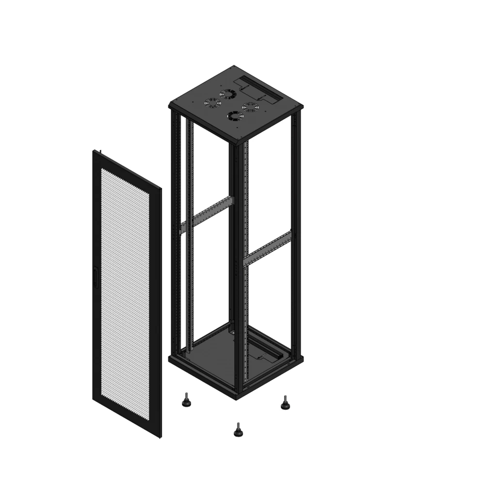 Gigamedia Vloer patchkast av enkel per SP ex 19" 42he 600x600mm zwart 704266ppsspex