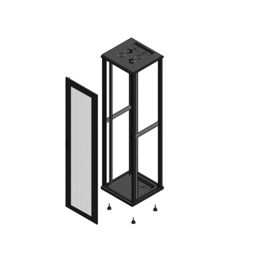 Gigamedia Vloer patchkast av enkel per SP ex 19" 47he 600x600mm zwart 704766ppsspex