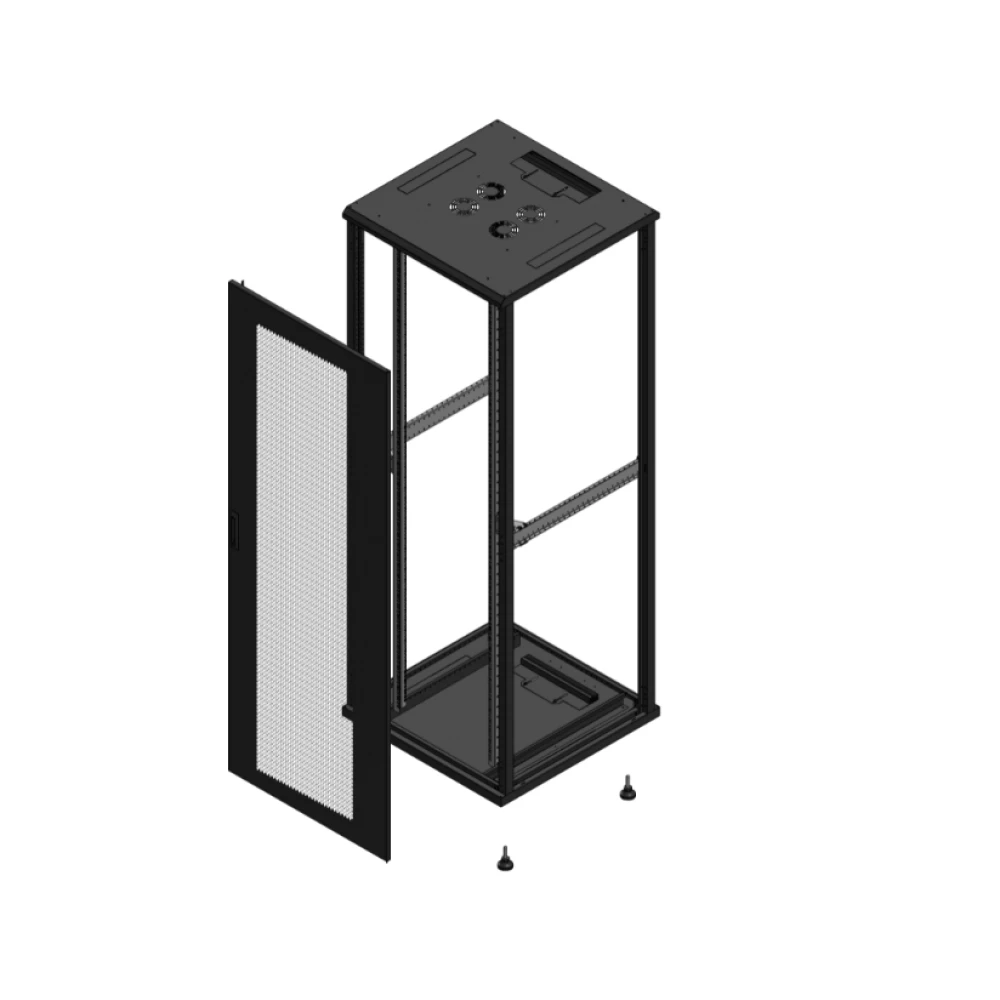 Gigamedia Vloer patchkast av enkel per SP ex 19" 47he 800x800mm zwart 704788ppsspex