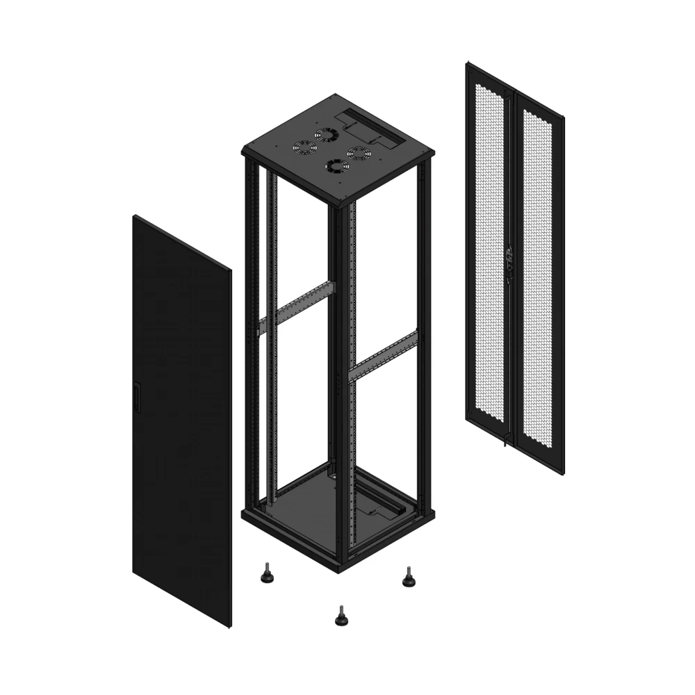 Gigamedia Vloer patchkast av enkel tol ar dubbel per ex 19" 42he 600x600mm zwart 704266ptsppdex