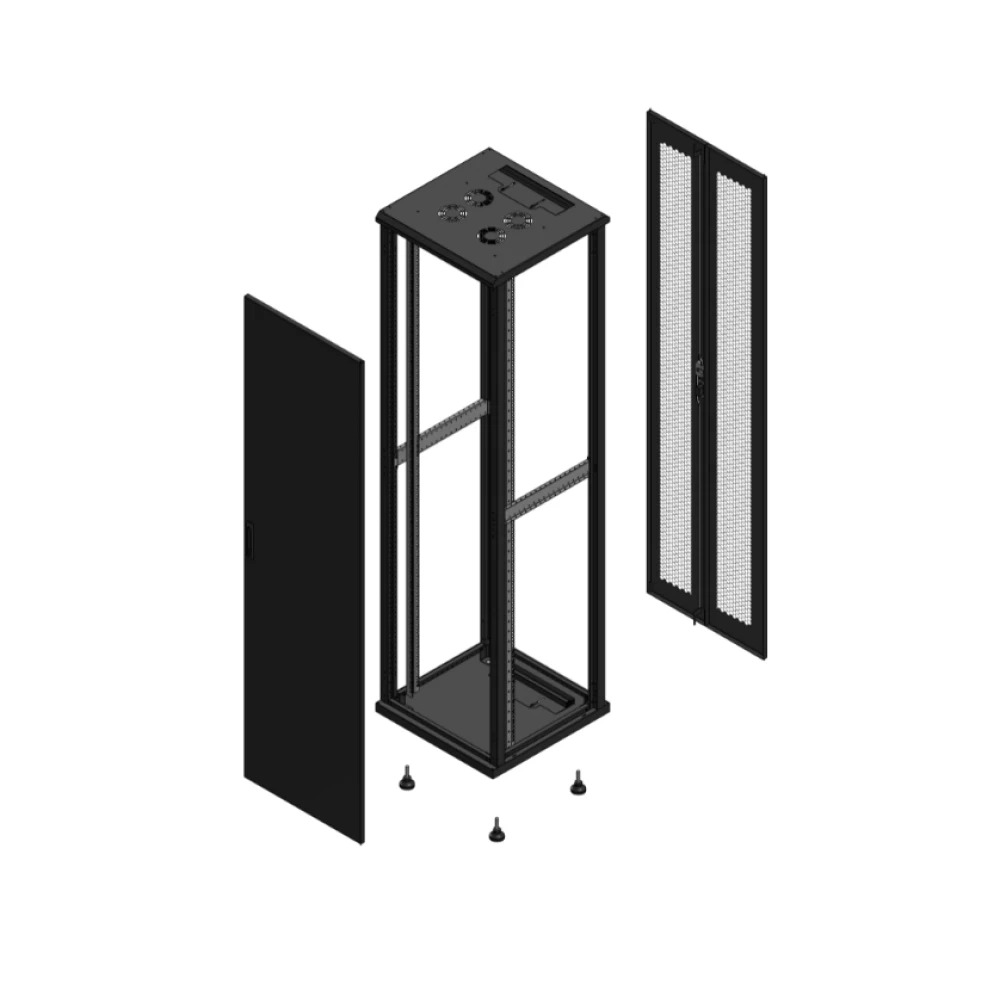 Gigamedia Vloer patchkast av enkel tol ar dubbel per ex 19" 47he 600x600mm zwart 704766ptsppdex