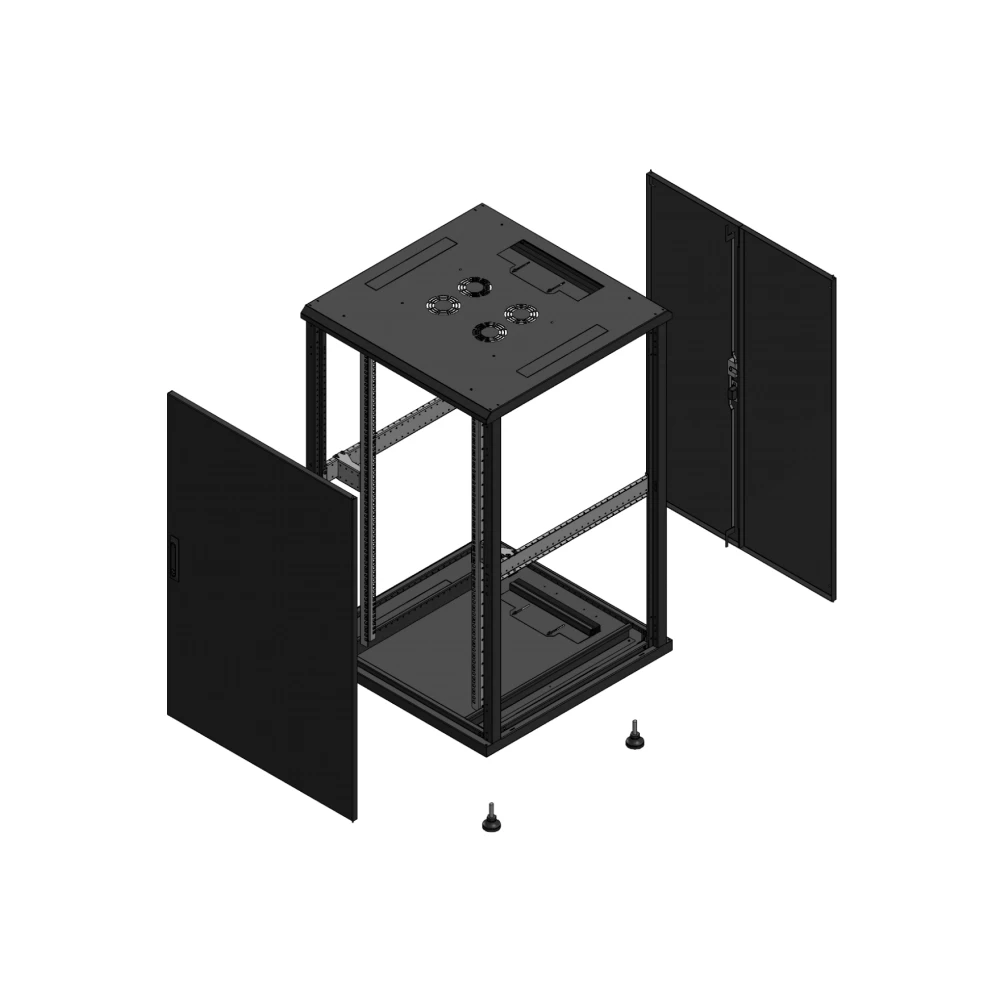 Gigamedia Vloer patchkast av enkel tol ar dubbel tol ex 19" 26he 800x800mm zwart 702688ptsptdex