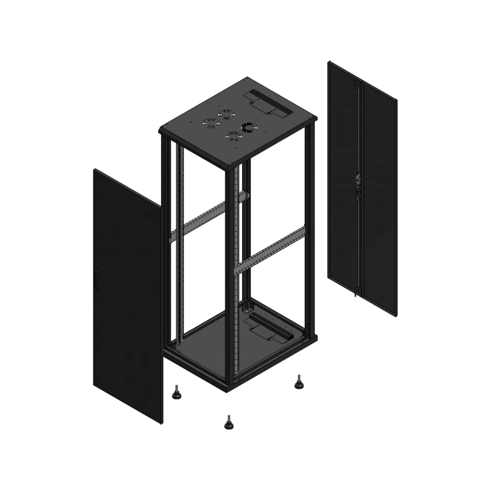 Gigamedia Vloer patchkast av enkel tol ar dubbel tol ex 19" 36he 600x800mm zwart 703668ptsptdex