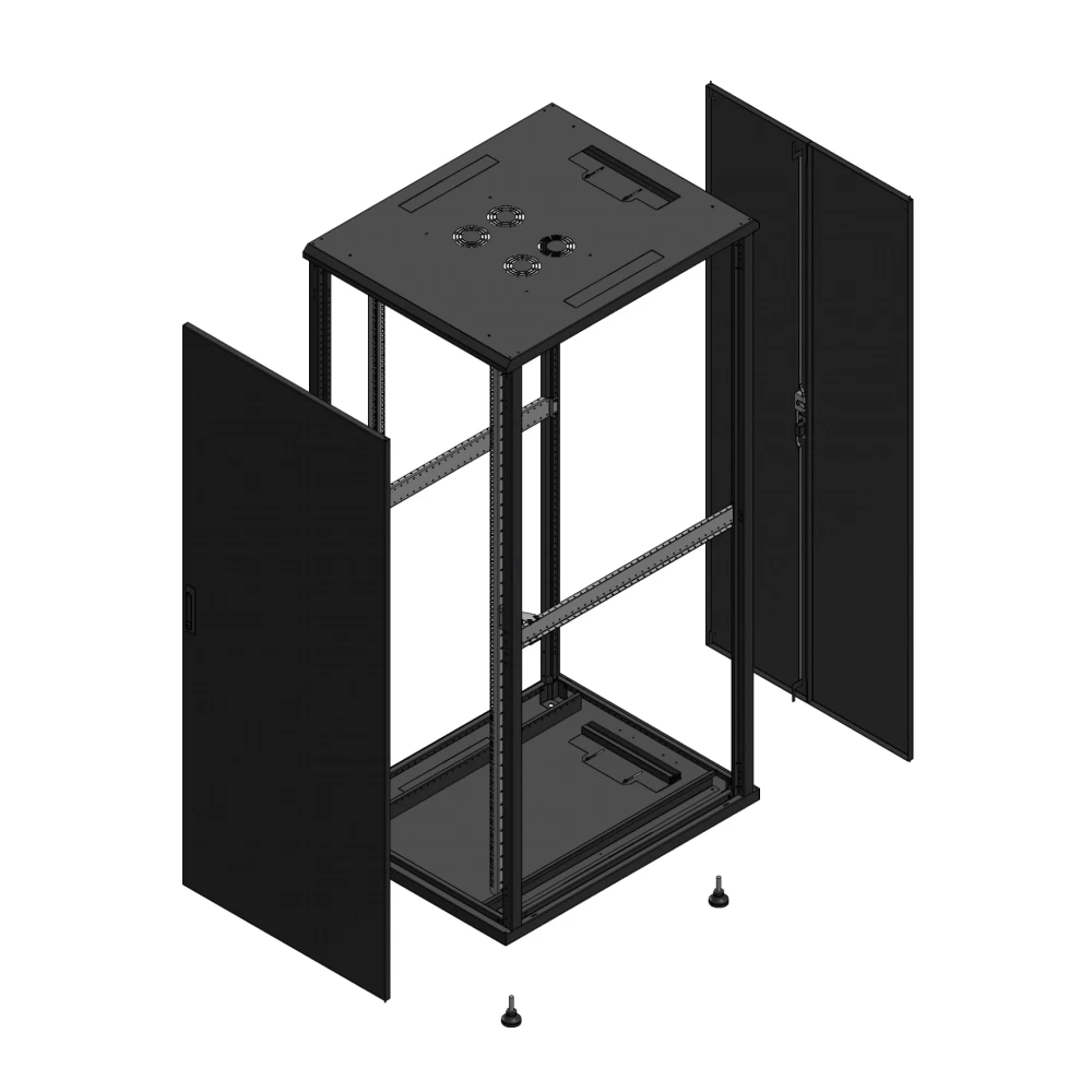 Gigamedia Vloer patchkast av enkel tol ar dubbel tol ex 19" 42he 800x1000mm zwart 7042810ptsptdex