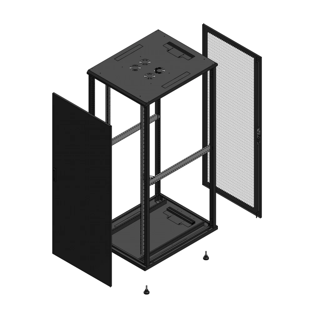 Gigamedia Vloer patchkast av enkel tol ar enkel per ex 19" 42he 800x1000mm zwart 7042810ptsppsex